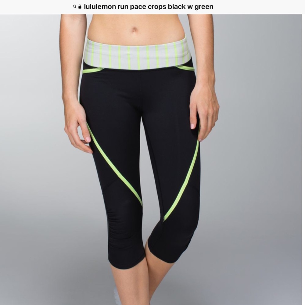 LULULEMON run pace crops size 2 perfect condition